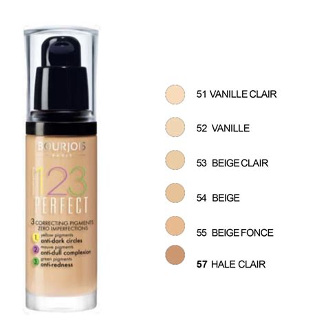 Bourjois 123 Perfect Foundation SPF10 Vanilla №52 / Буржоа 123 Перфект ...
