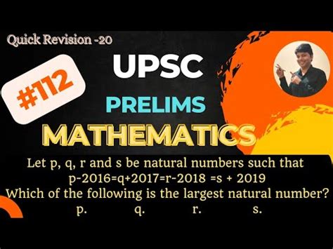 Let P Q R And S Be Natural Numbers Such That P 2016 IAS UPSC Aspirant