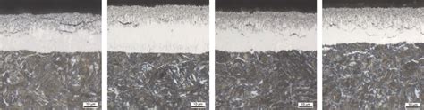 Cross Sections Etched In Nital Of Specimens En42crmo4 Nitrocarburized