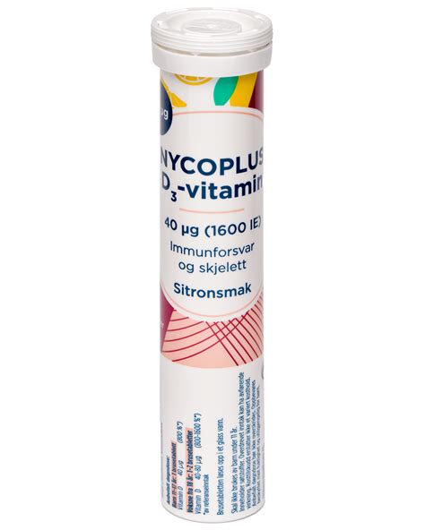 Nycoplus D Vitamin Mcg Brusetabletter Sitron Stk Apotek