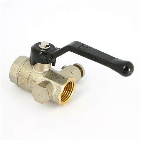 Кран шаровый ВВ 1/2" с дренажным вентилем (заглушка 1/4"), LD Pride ...