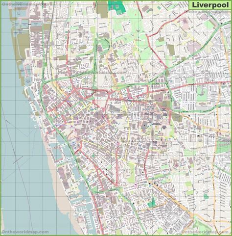 Large detailed map of Liverpool