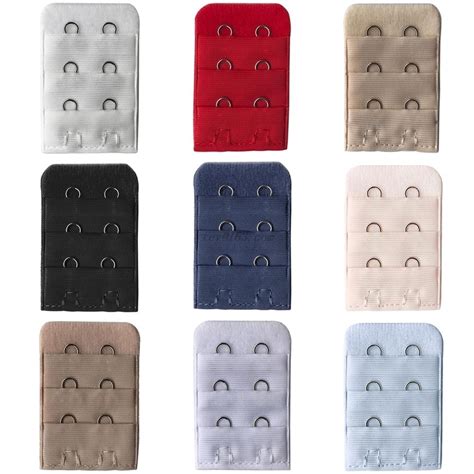 Women Bra Strap Extender 3 Rows 2 Hooks Spacing Clasp Brassiere Sewing