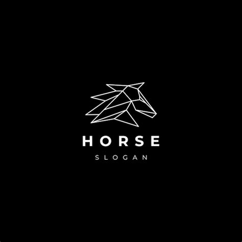 Premium Vector Horse Line Art Logo Icon Design