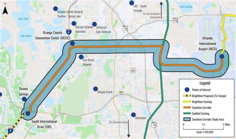 SunRail airport connection to Orlando attractions, Brightline Tampa ...