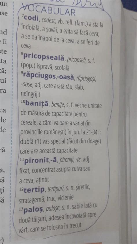 De alcătuit enunțuri cu cuvintele de la vocabular Brainly ro