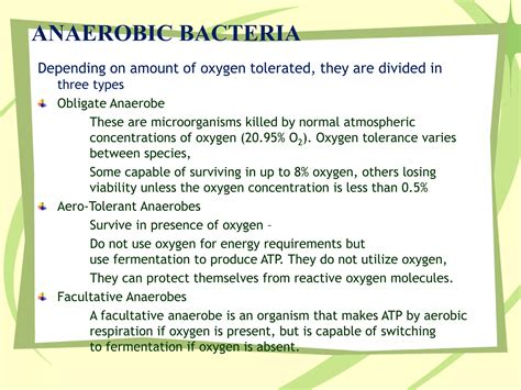 Cultivation Of Anaerobic Bacteria Ppt