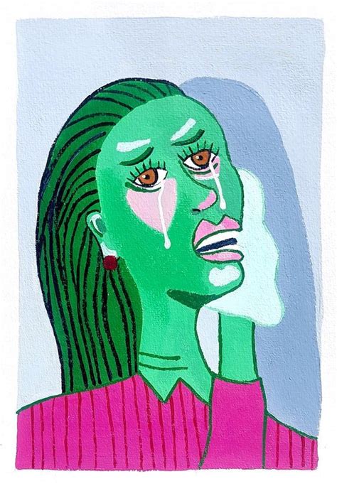 The Weeping Woman My Acrylic Version Of Picasso S Painting Etsy