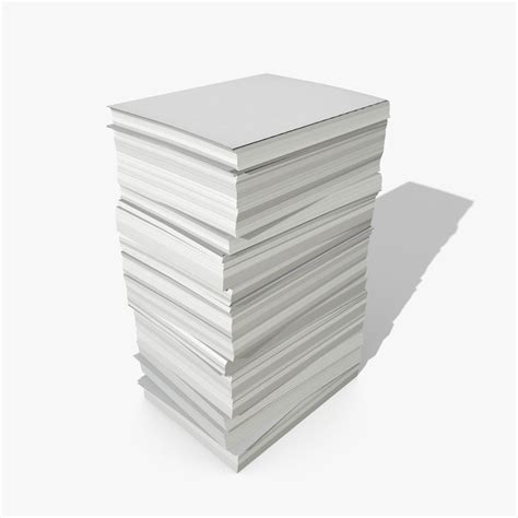 3d Stack Papers Model