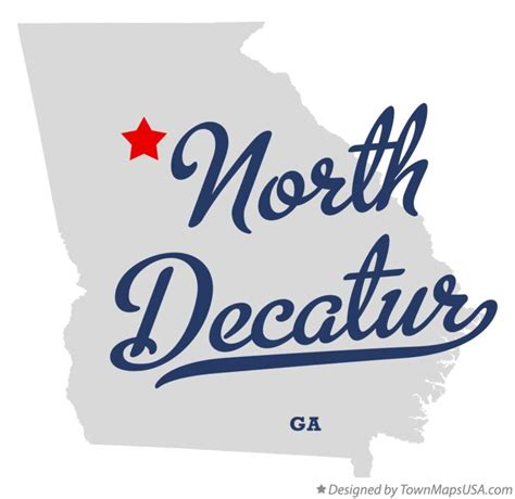 Map of North Decatur, GA, Georgia