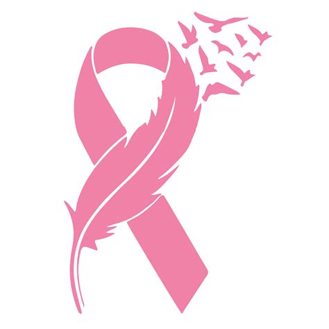 Cancer Ribbon Svg Breast Cancer Svg Breast Cancer Awarenes Inspire Uplift