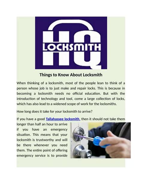 Ppt If You Have A Good Tallahassee Locksmith Powerpoint Presentation