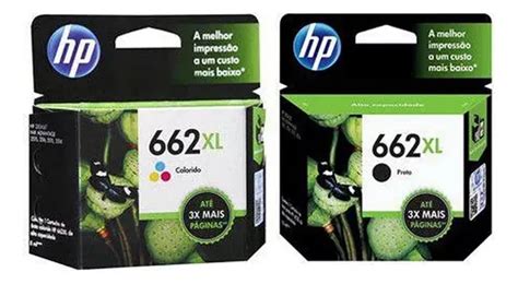 Kit Cartucho Original Hp 662 Xl Preto E 662 Xl Color Frete grátis