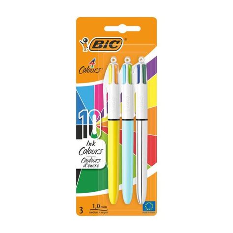 Bic 4 Couleurs Shine Fun Sun Stylos Bille Pointe Moyenne 1 0 Mm