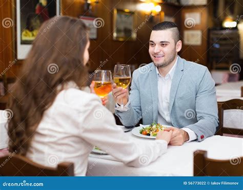 Man Having Dinner With Girl Stock Photo Image Of Luxury Romantic