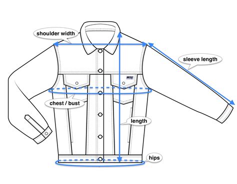 Denim Jacket Size Chart