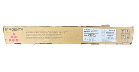 Original Ricoh MP C3502 Magenta Toner 842018 STICKER ON BOX VAT