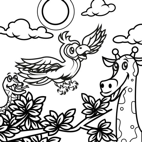 Coloring Book Animals 2 217665 Vector Art at Vecteezy