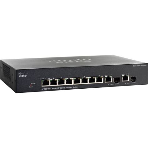 Cisco Sf302 08p 8 Port 10100 Poe Managed Switch Srw208p K9 Na