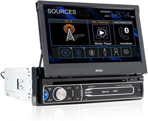 JENSEN CDR171 7 Inch AM FM Motorized Flip Out LED Media Touch Screen