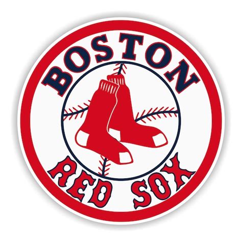 Boston Red Sox Round Decal Sticker Die Cut Etsy