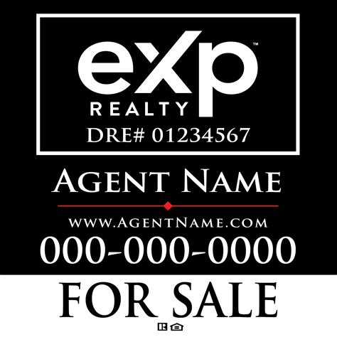 Exp Realty 24x24 Yard Sign Black Excel Sign And Decal Inc