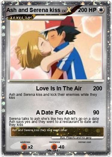 Pokémon Ash and Serena kiss - Love Is In The Air - My Pokemon Card