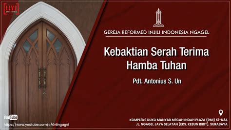 2022 01 02 KU Kebaktian Serah Terima Hamba Tuhan Pdt Antonius S