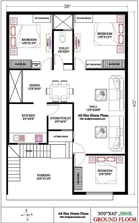 East Facing House Plan Drawing
