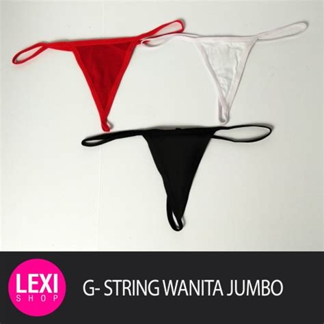 Jual Celana Dalam Wanita G String Lingerie Thong Jumbo Katun Bamboo