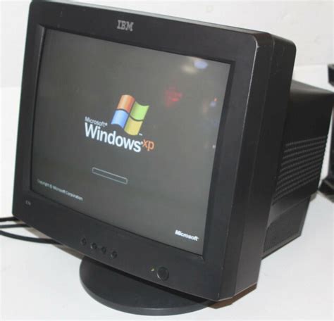 Vintage Ibm E74 17 Color Monitor Black 6332 4hn Crt Screen Xp 98