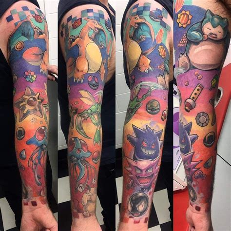 Perfect Pokemon Tattoo Sleeve: 21 Designs And Symbols For Men & Women ...