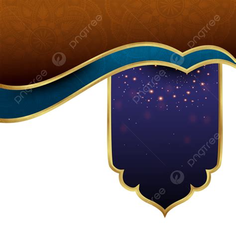 Wave Curve Abstract Vector Hd Images, Islamic Frame Golden Flyer Abstract Border Header For Wave ...