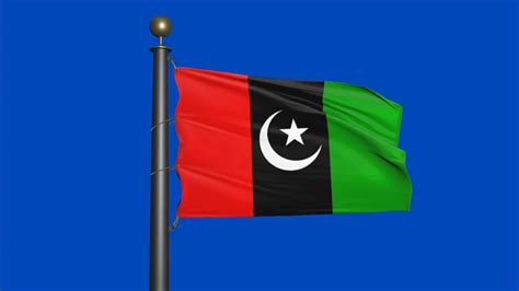 Pakistan Peoples Party Ppp Flag Waving Blue Screen Animation Youtube