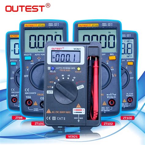 Vc921 Auto Rang Mini Digital Multimeter Dmm 4000 Counts Acdc Voltage Resistance Capacitance