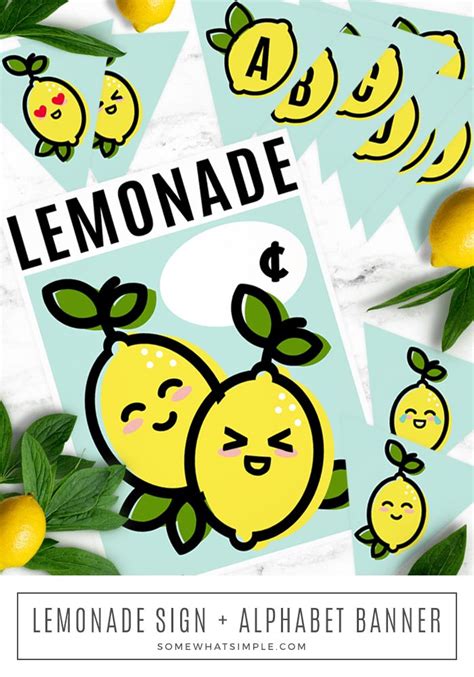 How To Make A Lemonade Stand Cute Printables Lemonade Sign