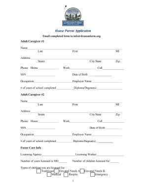 Fillable Online DCC Foster Parent Application Draft Docx Fax Email