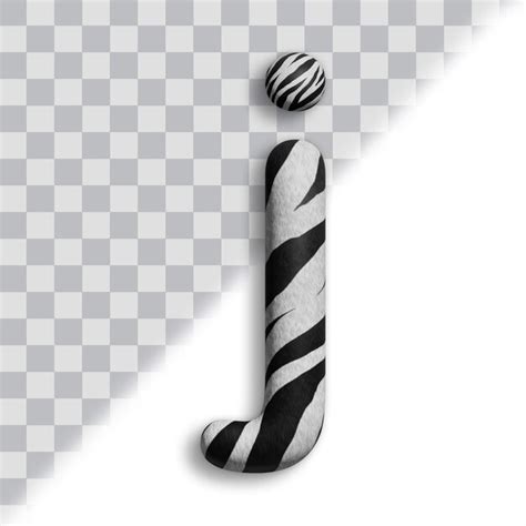 Zebra D Letra Min Scula J Archivo Psd Premium