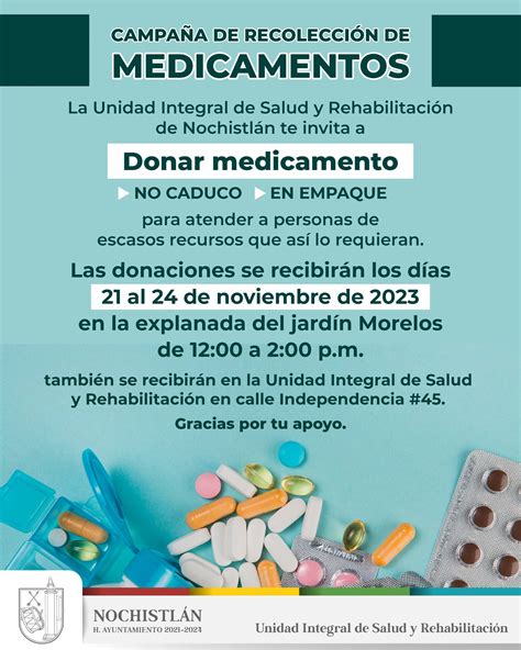 Campaña de recolección de medicamentos Ayuntamiento de Nochistlán