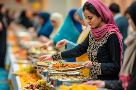 Premium Photo Community Feast To Mark The End Of Ramadan