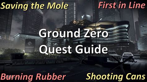 Ground Zero Quest Guide Shooting Cans Saving The Mole First In