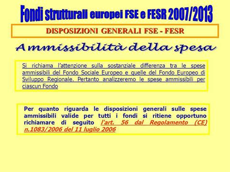 Fondi Strutturali Europei Fse E Fesr Ppt Scaricare