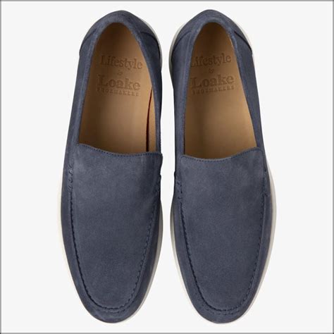 Loake Tuscany Light Blue Suede Loafer Cwmenswear