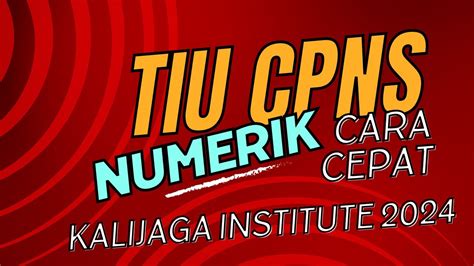 BAHAS FR TIU CPNS 2024 Numerik 1 YouTube