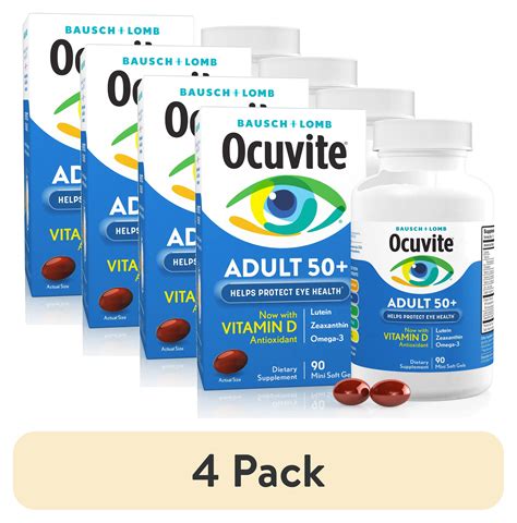 4 Pack Ocuvite® Adult 50 Eye Vitamins And Mineral Supplements With Lutein Zeaxanthin And