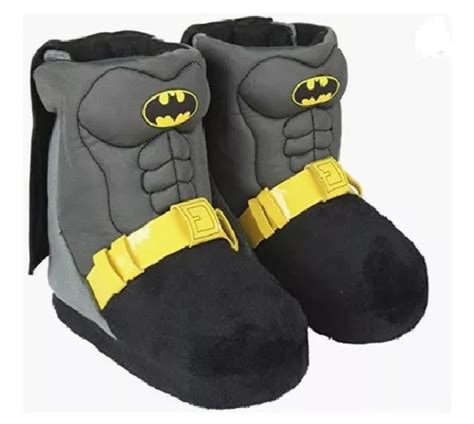 Pantufla Bota Peluche Batman Originales Suela Goma Comodas Cuotas Sin