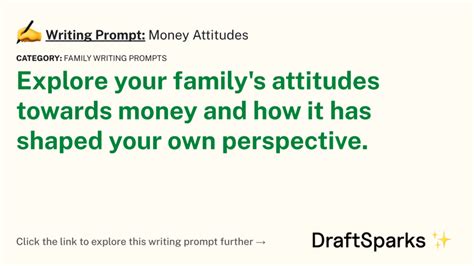 financial attitudes writing prompts
