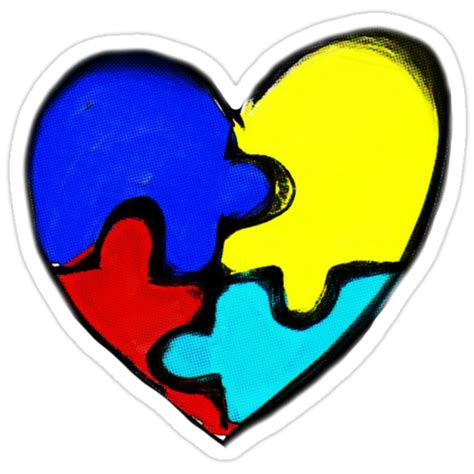 "Autism Awareness Heart" Stickers by cleverraptor | Redbubble