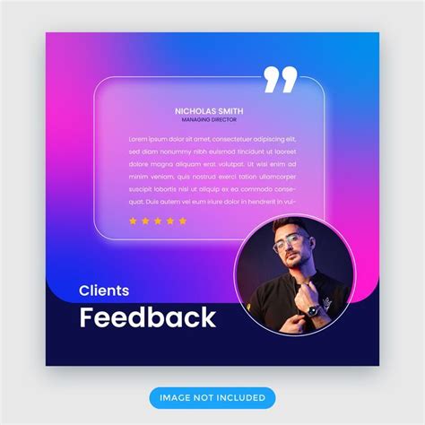 Testimonial Social Media Post Or Customer Feedback Instagram Post