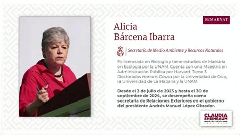 Qui N Es Alicia B Rcena La Nueva Secretaria De Medio Ambiente Y